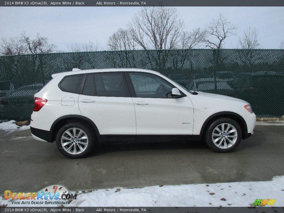 2014 BMW X3 xDrive28i Alpine White / Black Photo #2