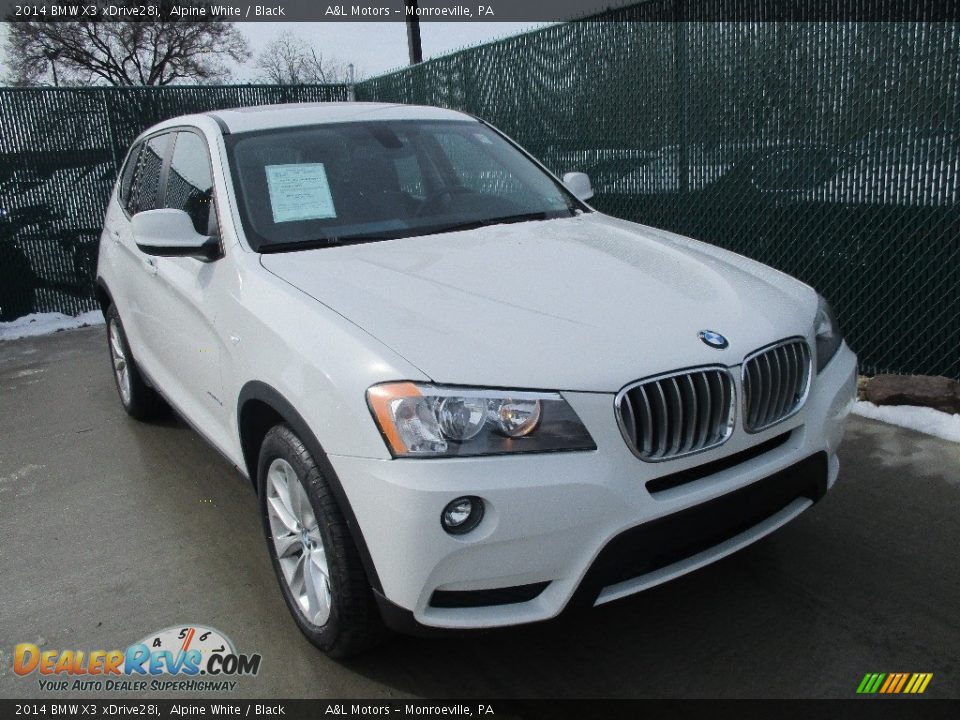 2014 BMW X3 xDrive28i Alpine White / Black Photo #5