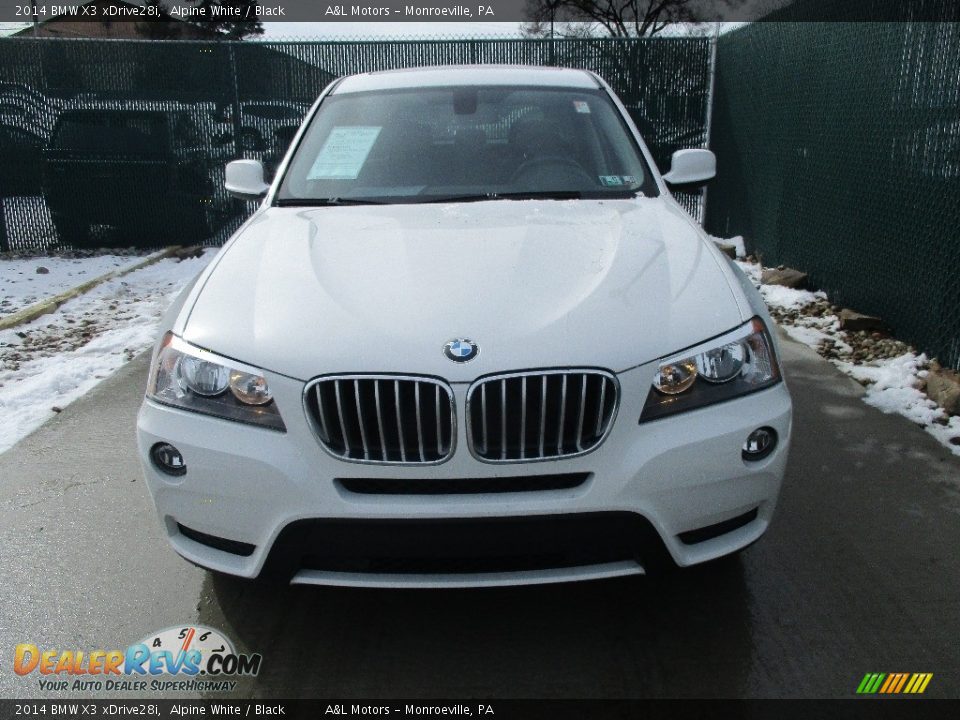 2014 BMW X3 xDrive28i Alpine White / Black Photo #6