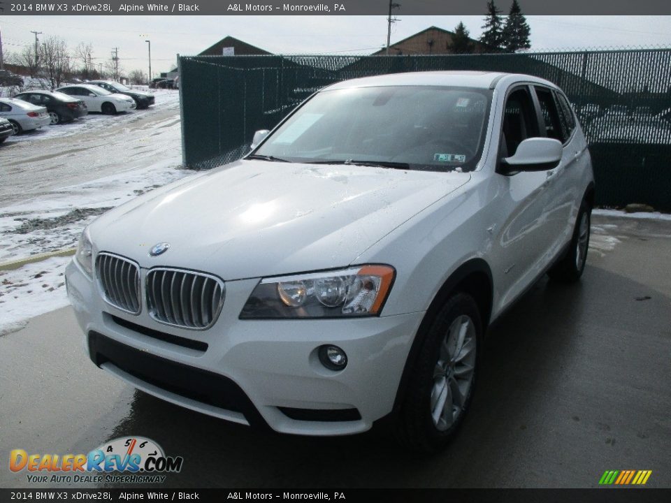 2014 BMW X3 xDrive28i Alpine White / Black Photo #7