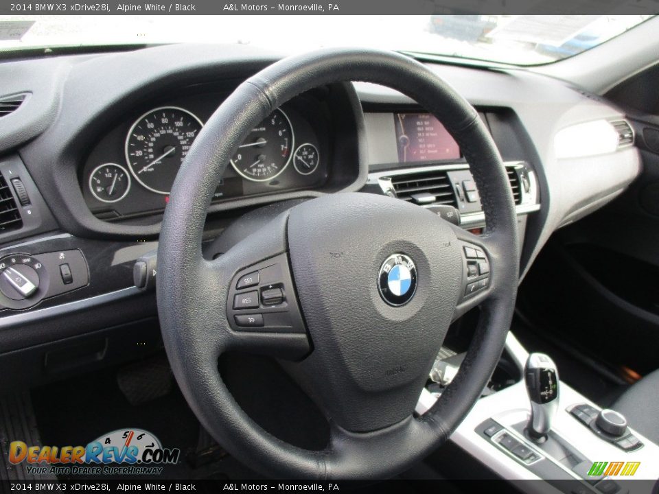 2014 BMW X3 xDrive28i Alpine White / Black Photo #15