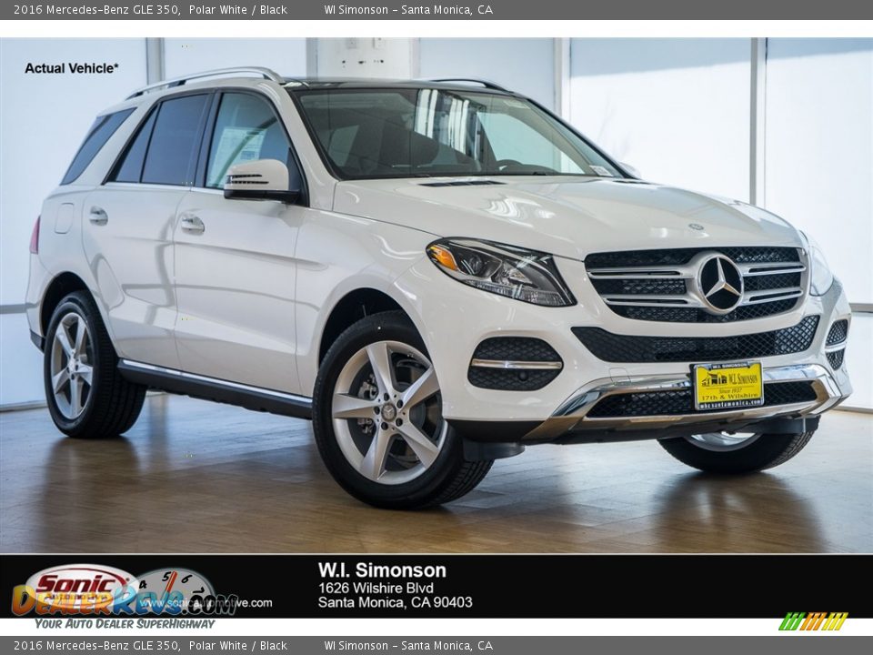 2016 Mercedes-Benz GLE 350 Polar White / Black Photo #1