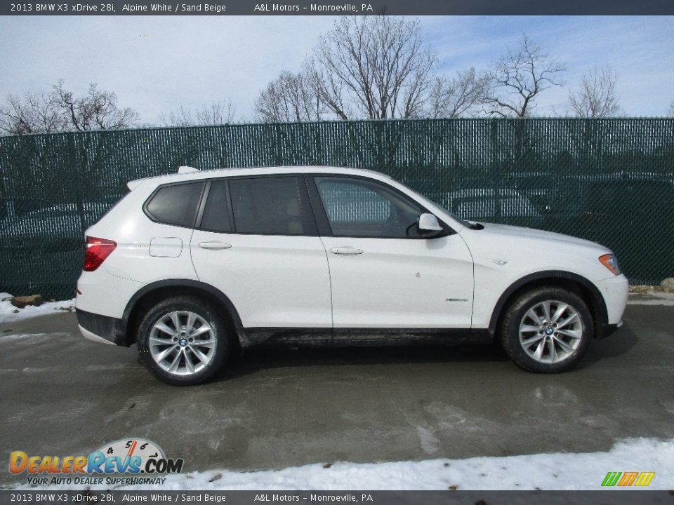 2013 BMW X3 xDrive 28i Alpine White / Sand Beige Photo #2