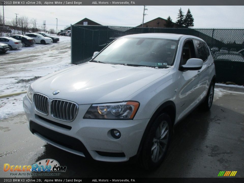 2013 BMW X3 xDrive 28i Alpine White / Sand Beige Photo #6