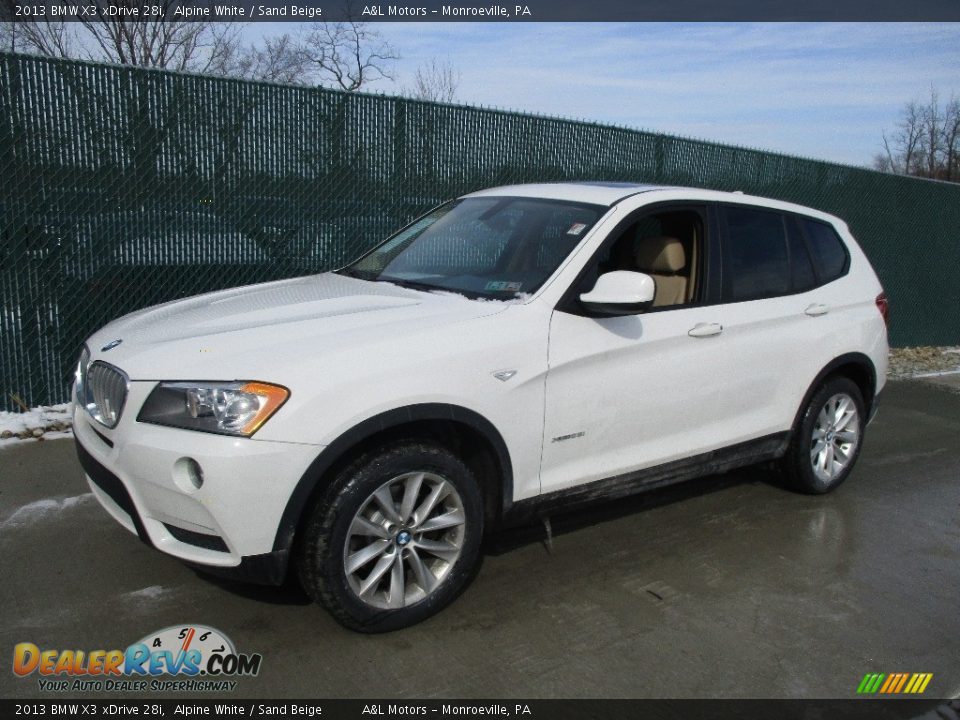 2013 BMW X3 xDrive 28i Alpine White / Sand Beige Photo #7