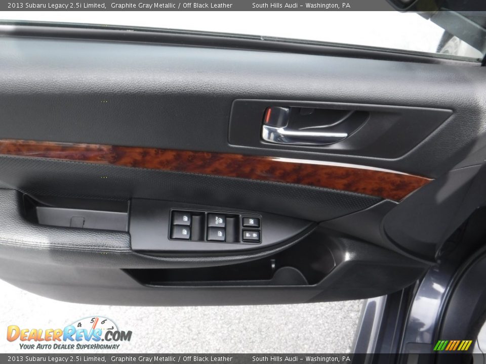 2013 Subaru Legacy 2.5i Limited Graphite Gray Metallic / Off Black Leather Photo #18