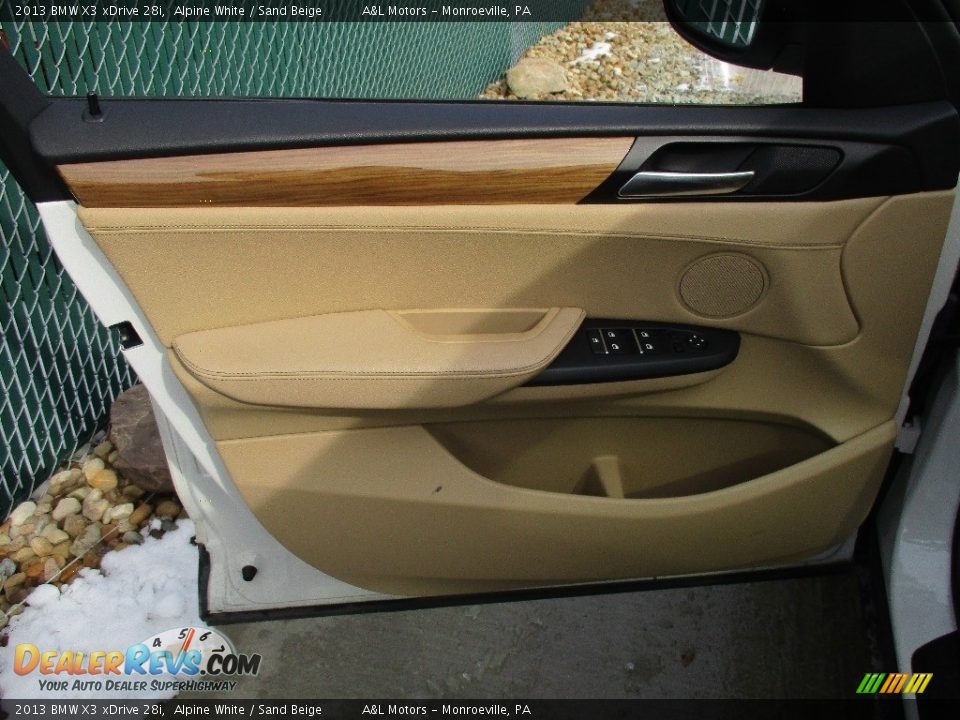 2013 BMW X3 xDrive 28i Alpine White / Sand Beige Photo #9