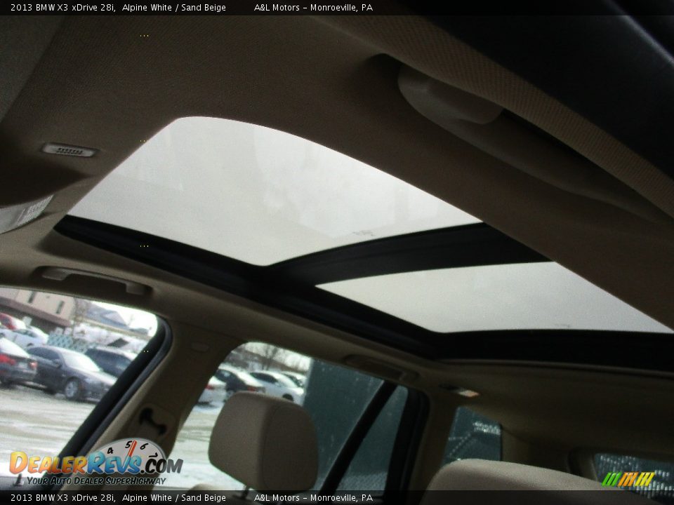 2013 BMW X3 xDrive 28i Alpine White / Sand Beige Photo #10