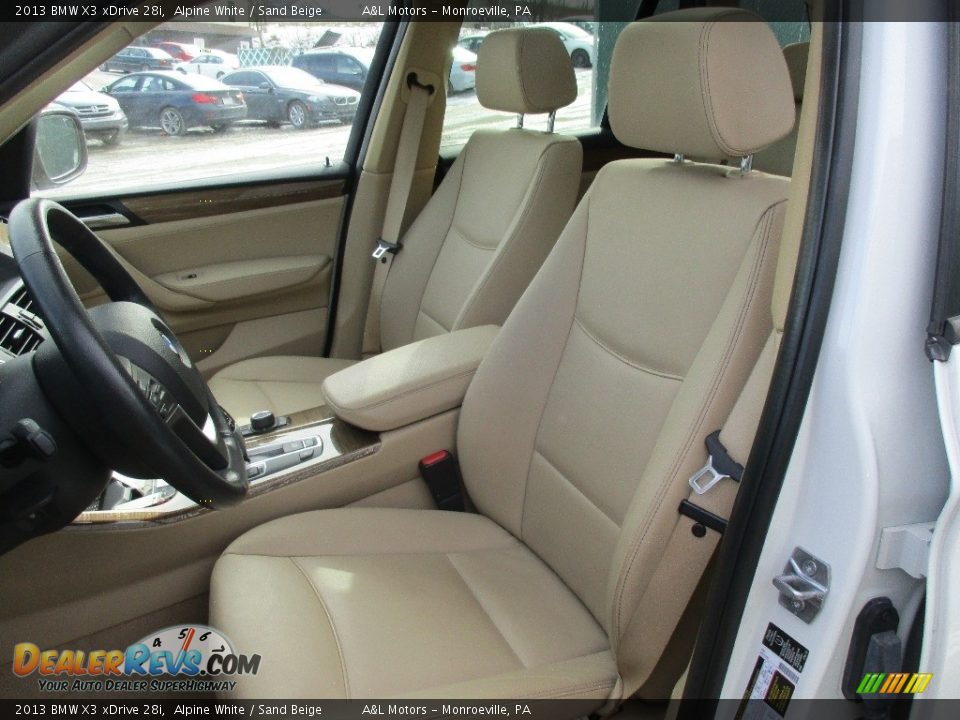 2013 BMW X3 xDrive 28i Alpine White / Sand Beige Photo #12