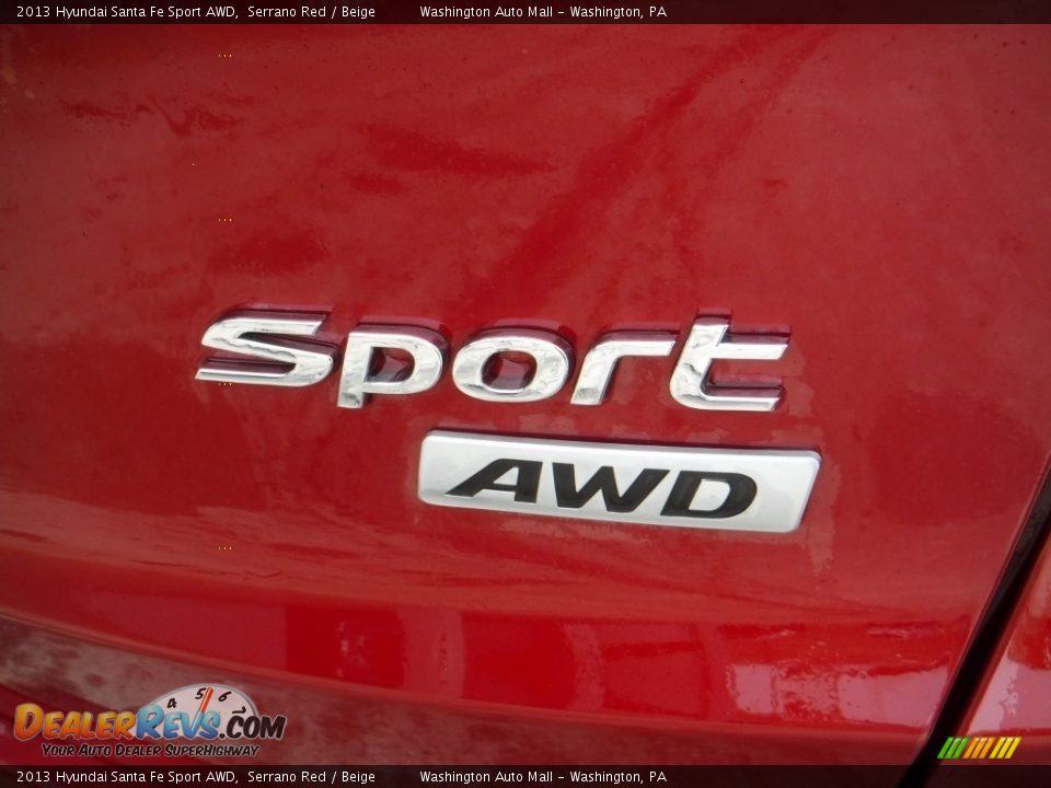 2013 Hyundai Santa Fe Sport AWD Serrano Red / Beige Photo #9