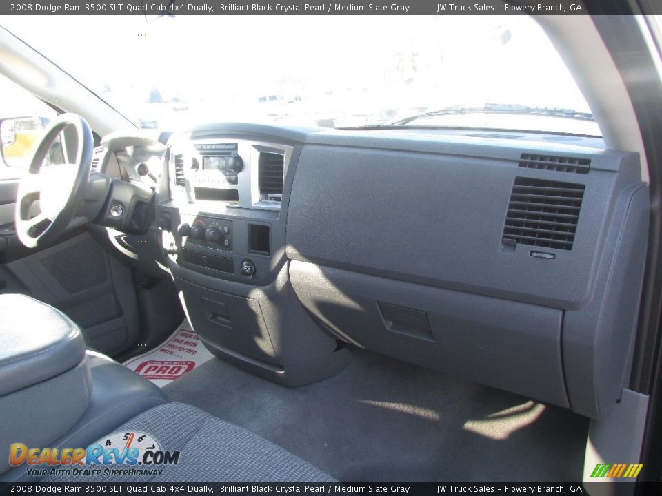 2008 Dodge Ram 3500 SLT Quad Cab 4x4 Dually Brilliant Black Crystal Pearl / Medium Slate Gray Photo #18
