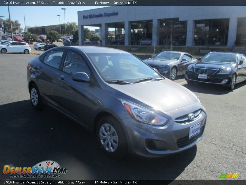2016 Hyundai Accent SE Sedan Triathlon Gray / Gray Photo #1