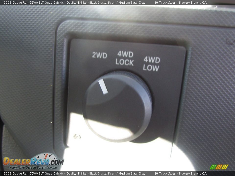 2008 Dodge Ram 3500 SLT Quad Cab 4x4 Dually Brilliant Black Crystal Pearl / Medium Slate Gray Photo #21