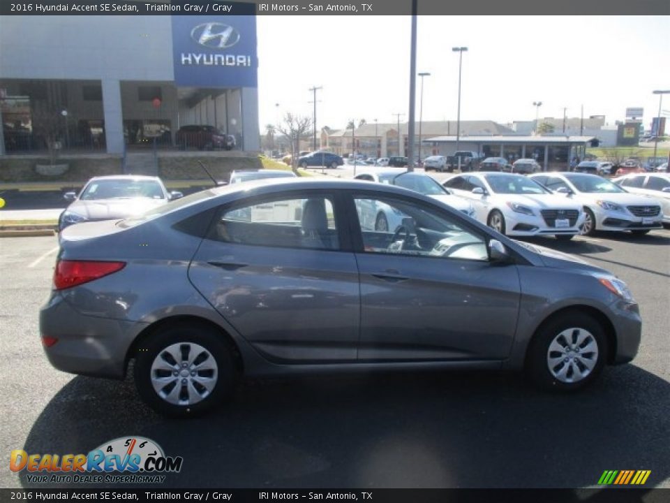 2016 Hyundai Accent SE Sedan Triathlon Gray / Gray Photo #8