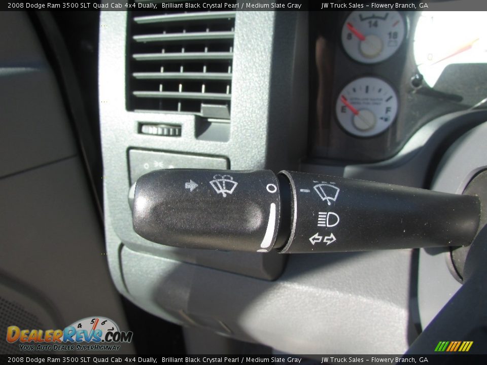 2008 Dodge Ram 3500 SLT Quad Cab 4x4 Dually Brilliant Black Crystal Pearl / Medium Slate Gray Photo #26