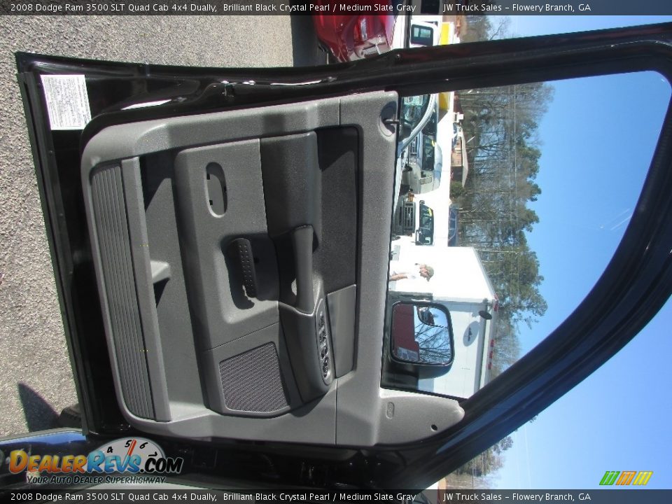 2008 Dodge Ram 3500 SLT Quad Cab 4x4 Dually Brilliant Black Crystal Pearl / Medium Slate Gray Photo #27