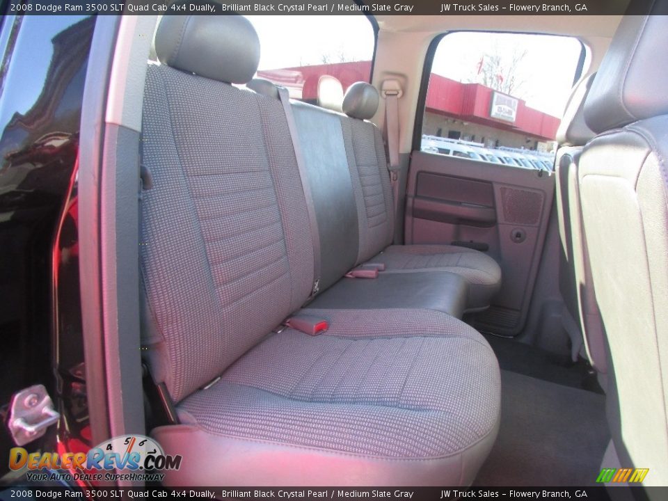 2008 Dodge Ram 3500 SLT Quad Cab 4x4 Dually Brilliant Black Crystal Pearl / Medium Slate Gray Photo #34