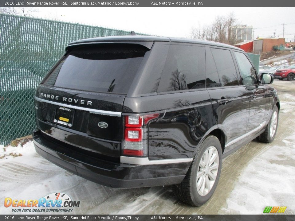 2016 Land Rover Range Rover HSE Santorini Black Metallic / Ebony/Ebony Photo #4