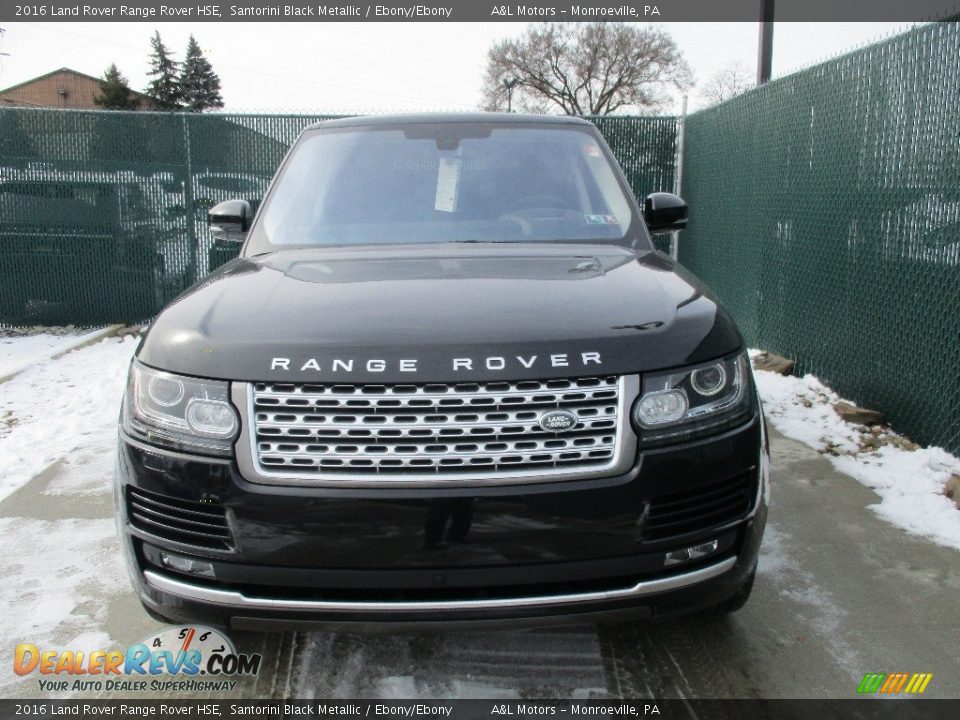 2016 Land Rover Range Rover HSE Santorini Black Metallic / Ebony/Ebony Photo #6
