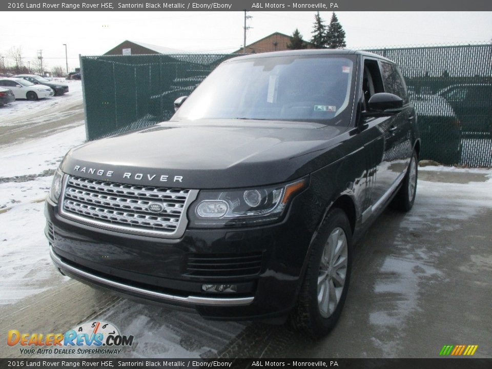 2016 Land Rover Range Rover HSE Santorini Black Metallic / Ebony/Ebony Photo #7