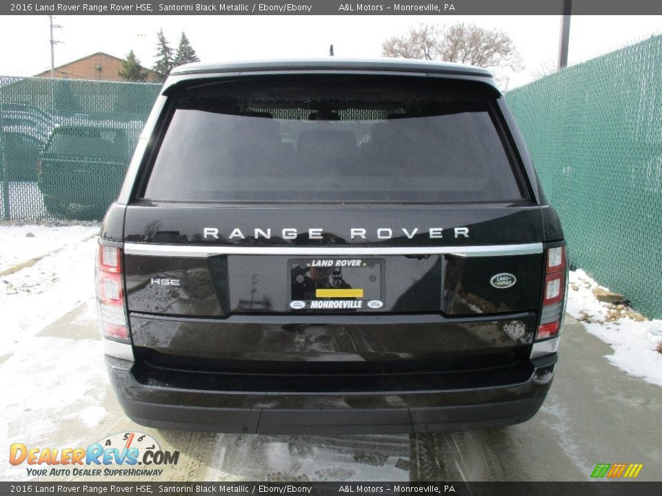 2016 Land Rover Range Rover HSE Santorini Black Metallic / Ebony/Ebony Photo #9