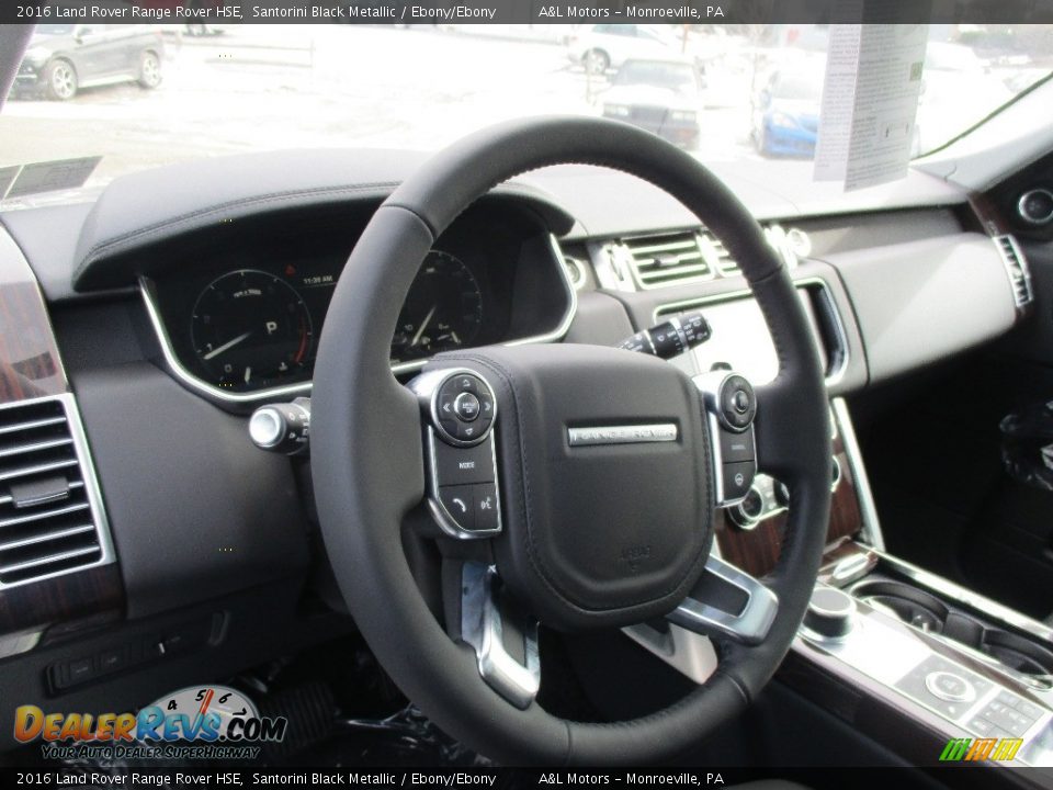 2016 Land Rover Range Rover HSE Santorini Black Metallic / Ebony/Ebony Photo #15