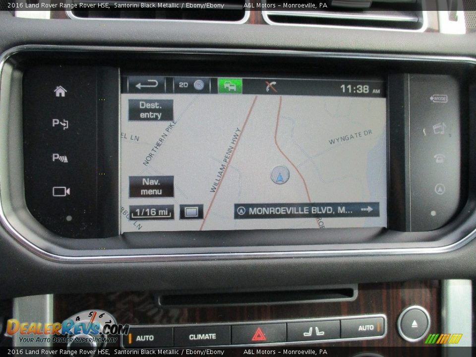 2016 Land Rover Range Rover HSE Santorini Black Metallic / Ebony/Ebony Photo #17