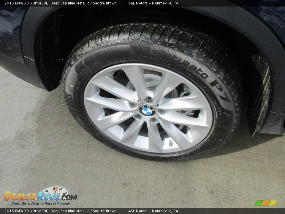 2016 BMW X3 xDrive28i Deep Sea Blue Metallic / Saddle Brown Photo #3