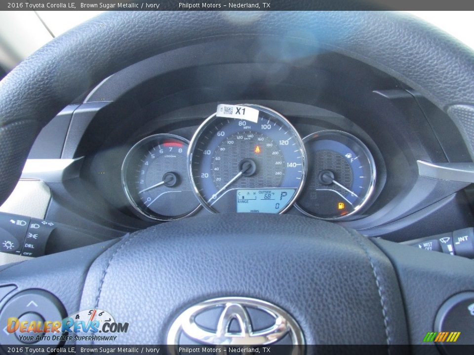 2016 Toyota Corolla LE Brown Sugar Metallic / Ivory Photo #30