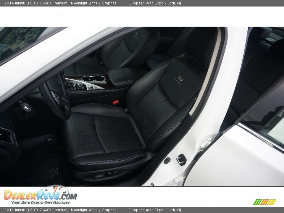 2014 Infiniti Q 50 3.7 AWD Premium Moonlight White / Graphite Photo #9
