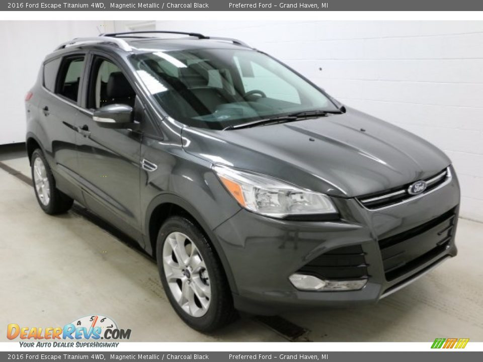 2016 Ford Escape Titanium 4WD Magnetic Metallic / Charcoal Black Photo #3