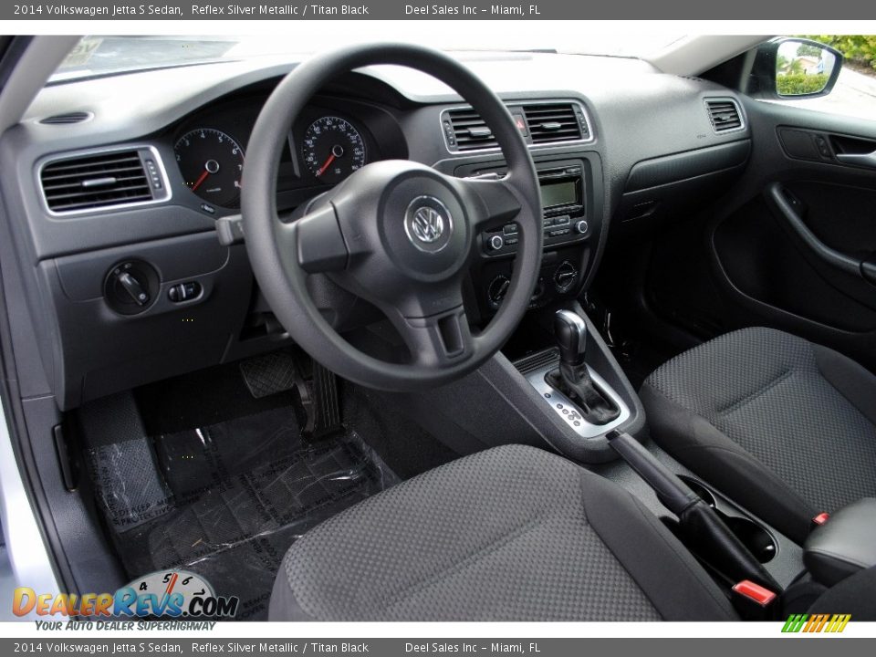 2014 Volkswagen Jetta S Sedan Reflex Silver Metallic / Titan Black Photo #15