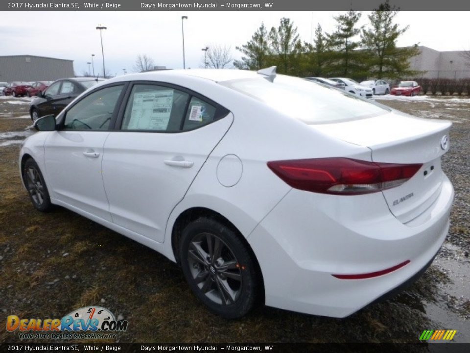 2017 Hyundai Elantra SE White / Beige Photo #8