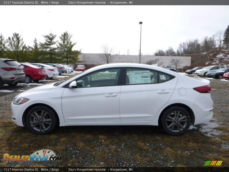 2017 Hyundai Elantra SE White / Beige Photo #9