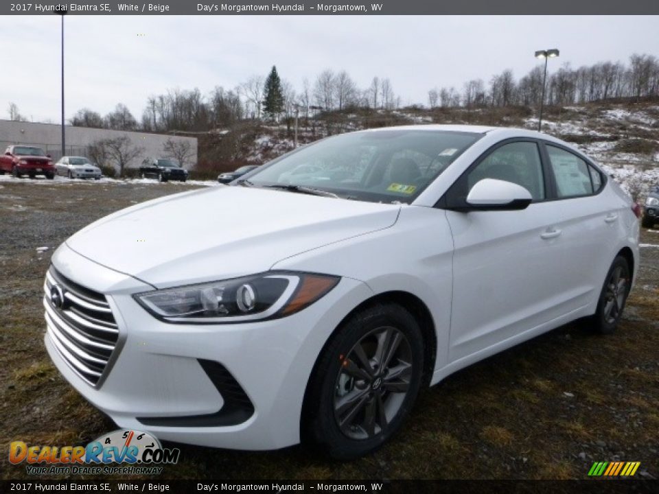 2017 Hyundai Elantra SE White / Beige Photo #10