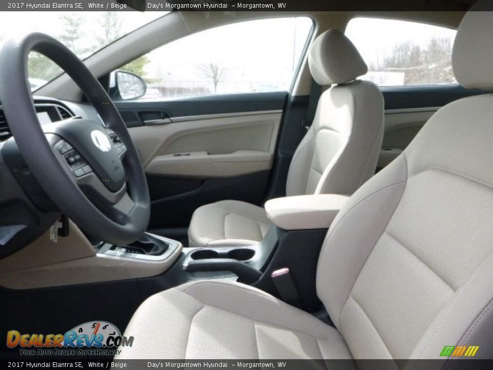 2017 Hyundai Elantra SE White / Beige Photo #13