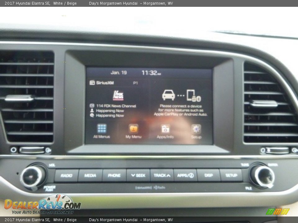 2017 Hyundai Elantra SE White / Beige Photo #15