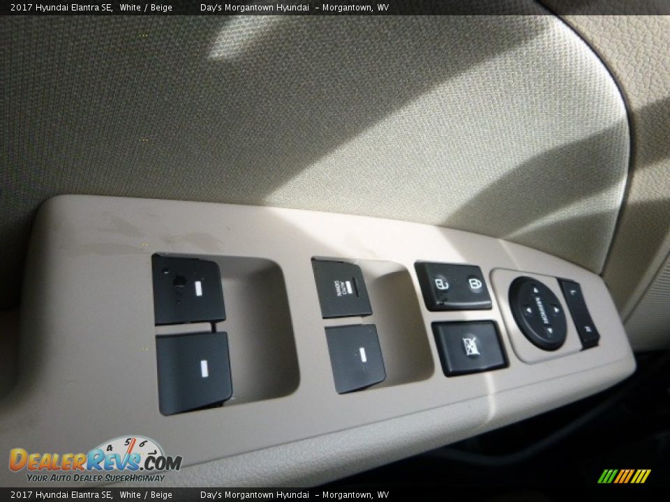 2017 Hyundai Elantra SE White / Beige Photo #20