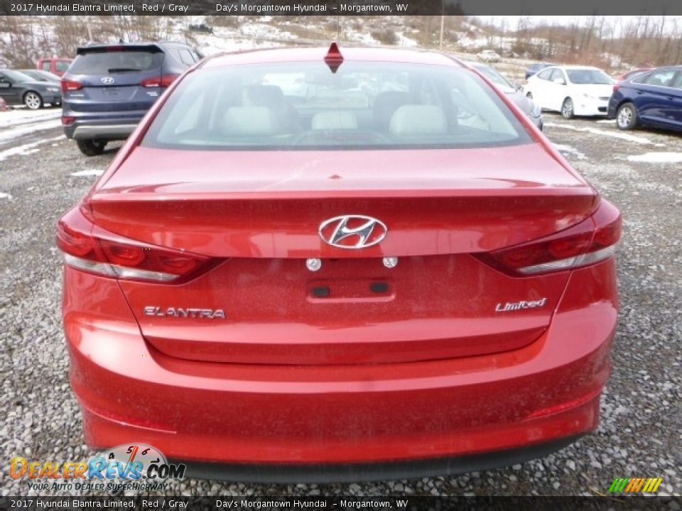 2017 Hyundai Elantra Limited Red / Gray Photo #9