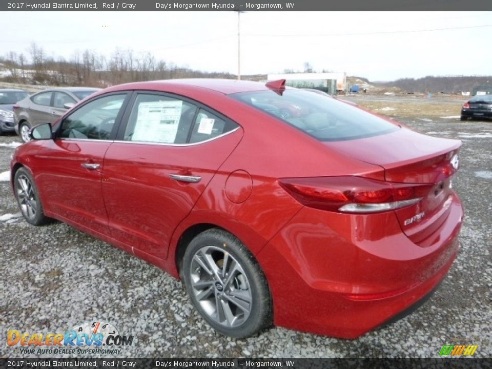 2017 Hyundai Elantra Limited Red / Gray Photo #10