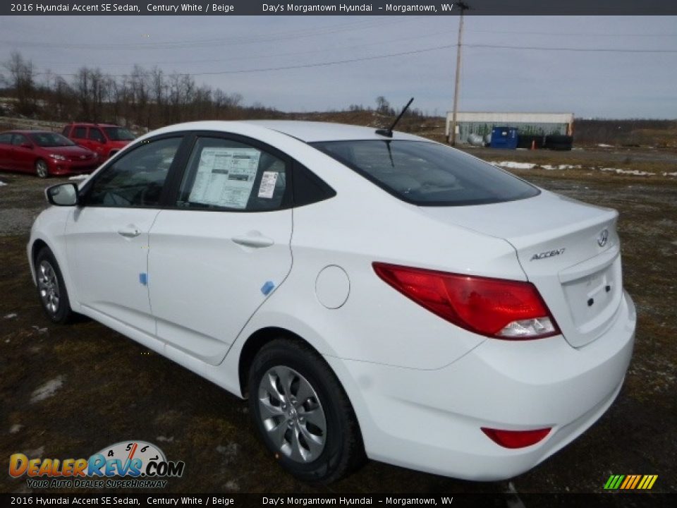 2016 Hyundai Accent SE Sedan Century White / Beige Photo #9