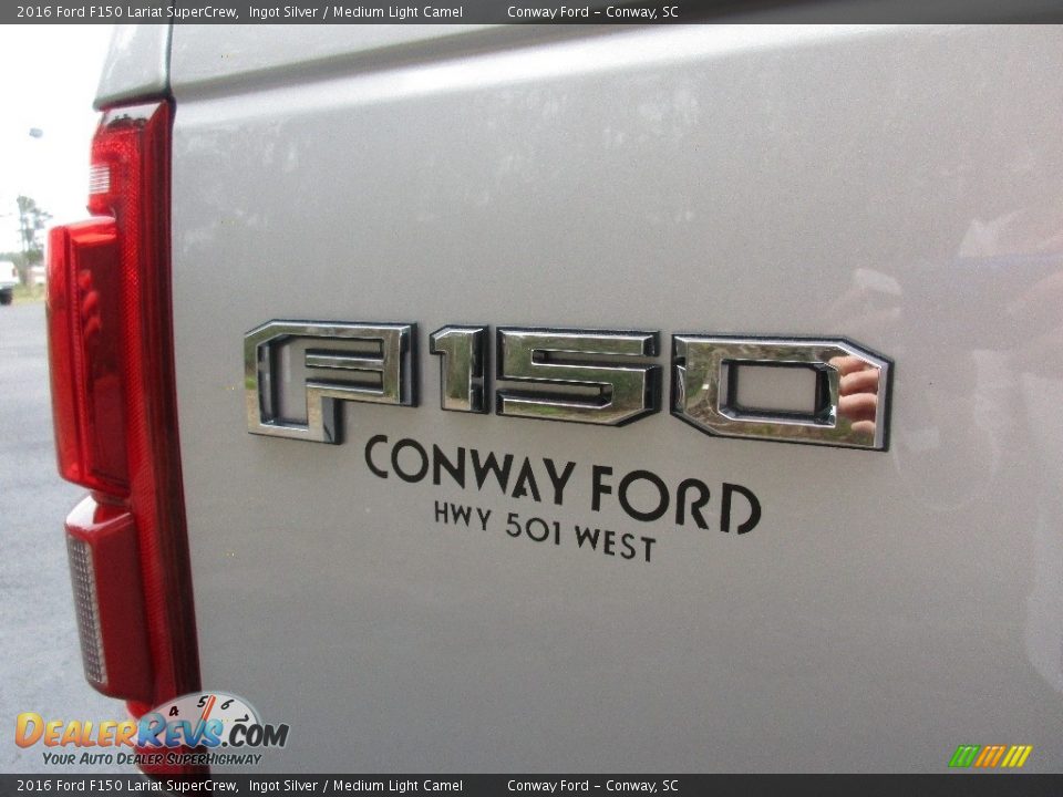 2016 Ford F150 Lariat SuperCrew Ingot Silver / Medium Light Camel Photo #5