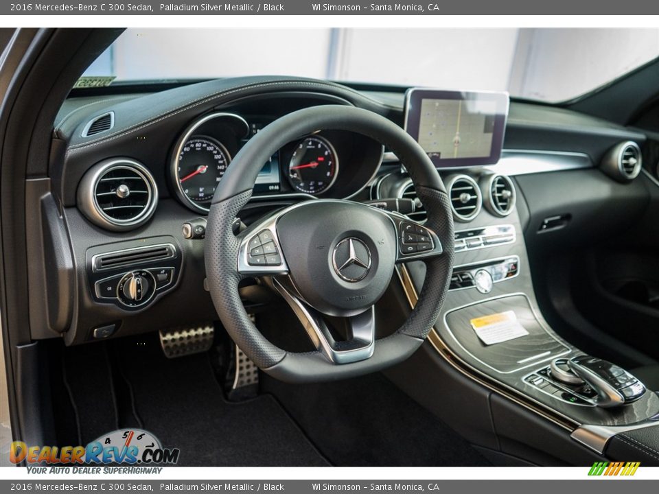 2016 Mercedes-Benz C 300 Sedan Palladium Silver Metallic / Black Photo #5