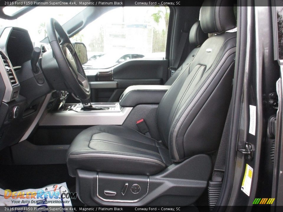 Front Seat of 2016 Ford F150 Platinum SuperCrew 4x4 Photo #19
