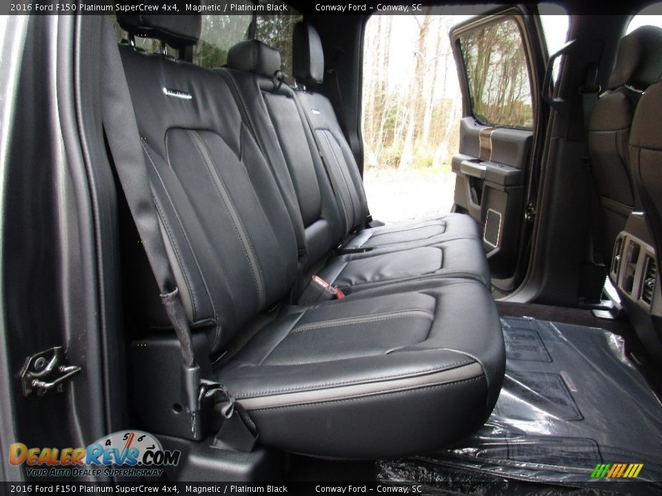 Rear Seat of 2016 Ford F150 Platinum SuperCrew 4x4 Photo #23
