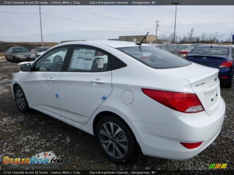 2016 Hyundai Accent SE Sedan Century White / Gray Photo #9