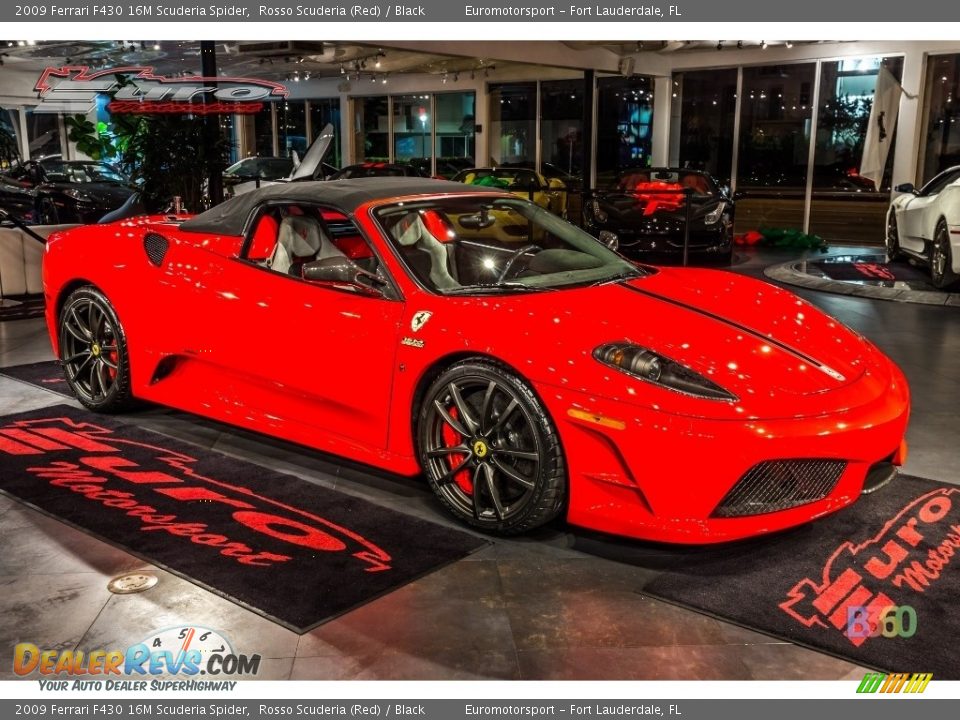 2009 Ferrari F430 16M Scuderia Spider Rosso Scuderia (Red) / Black Photo #3