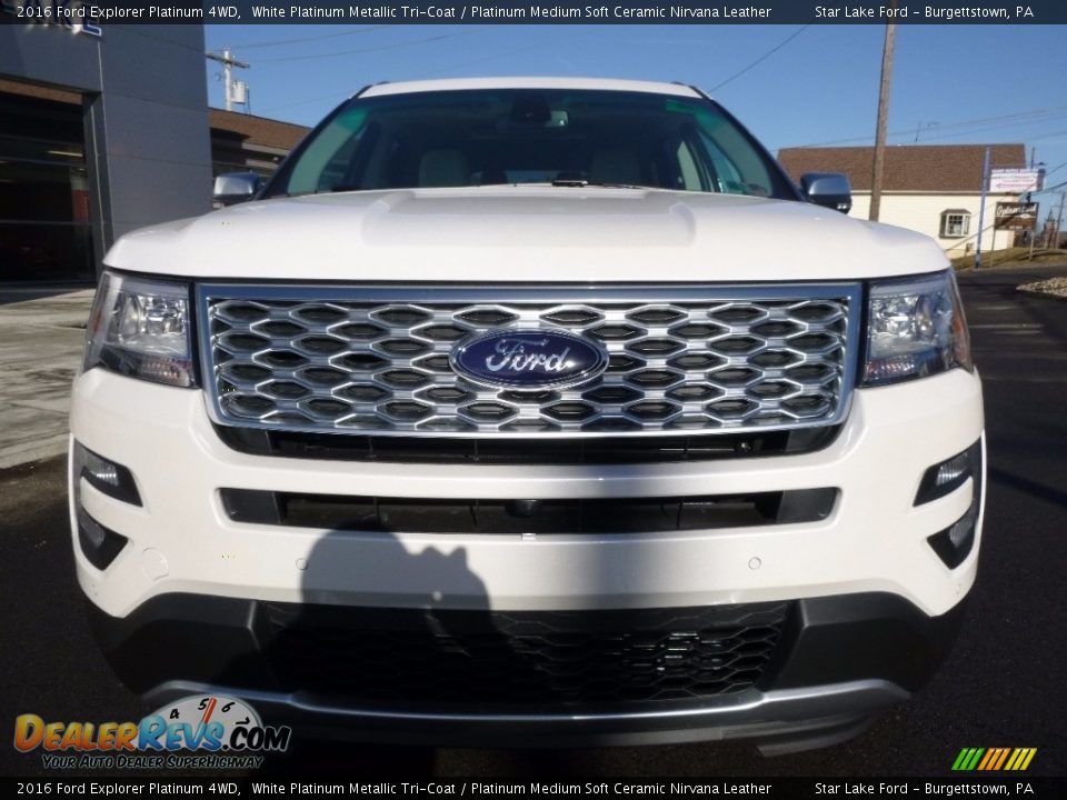 2016 Ford Explorer Platinum 4WD White Platinum Metallic Tri-Coat / Platinum Medium Soft Ceramic Nirvana Leather Photo #2