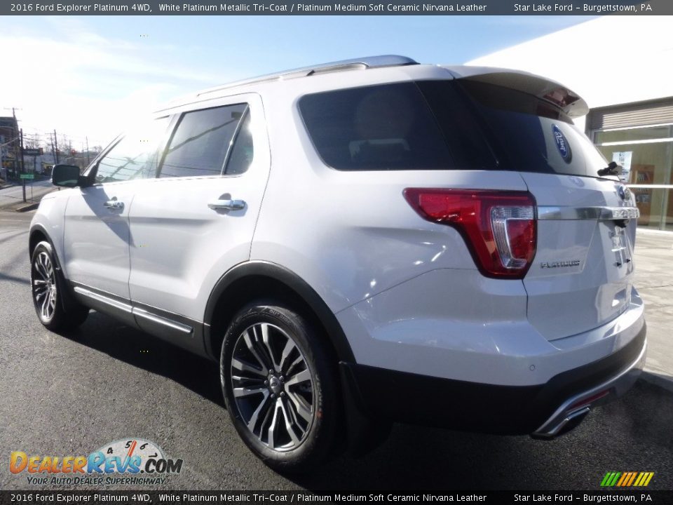 2016 Ford Explorer Platinum 4WD White Platinum Metallic Tri-Coat / Platinum Medium Soft Ceramic Nirvana Leather Photo #7