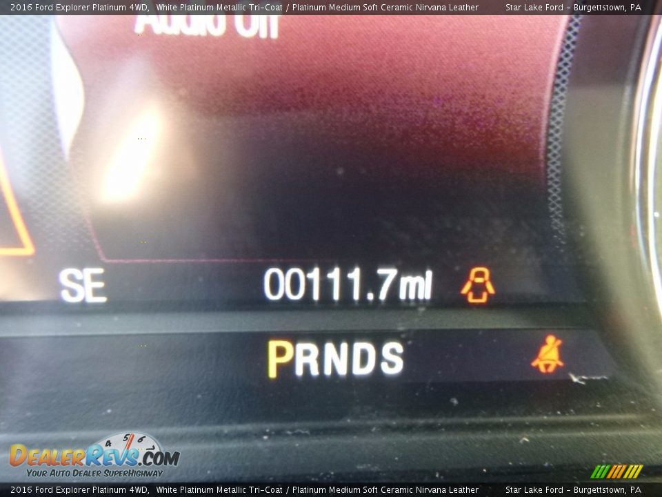 2016 Ford Explorer Platinum 4WD White Platinum Metallic Tri-Coat / Platinum Medium Soft Ceramic Nirvana Leather Photo #20